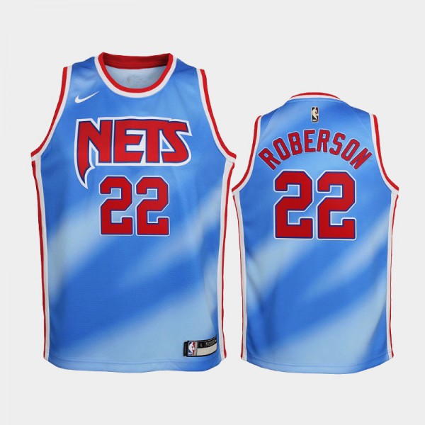 Andre Roberson Brooklyn Nets #22 Youth Hardwood Classics 2020-21 Classic Edition Jersey - Blue
