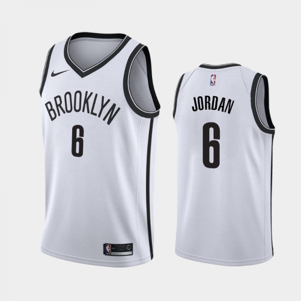 DeAndre Jordan Brooklyn Nets #6 Men's Association 2019-20 Jersey - White