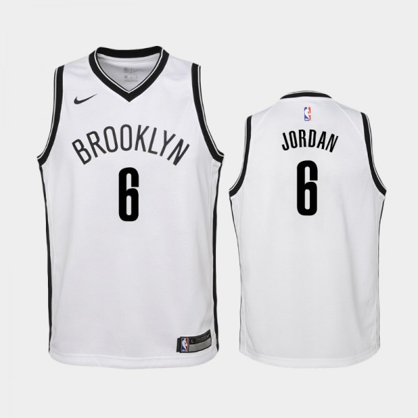 DeAndre Jordan Brooklyn Nets #6 Youth Association Jersey - White