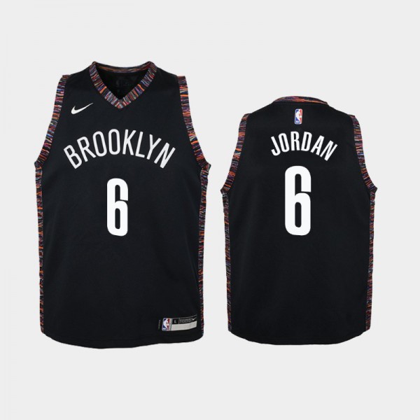 DeAndre Jordan Brooklyn Nets #6 Youth City Jersey - Black