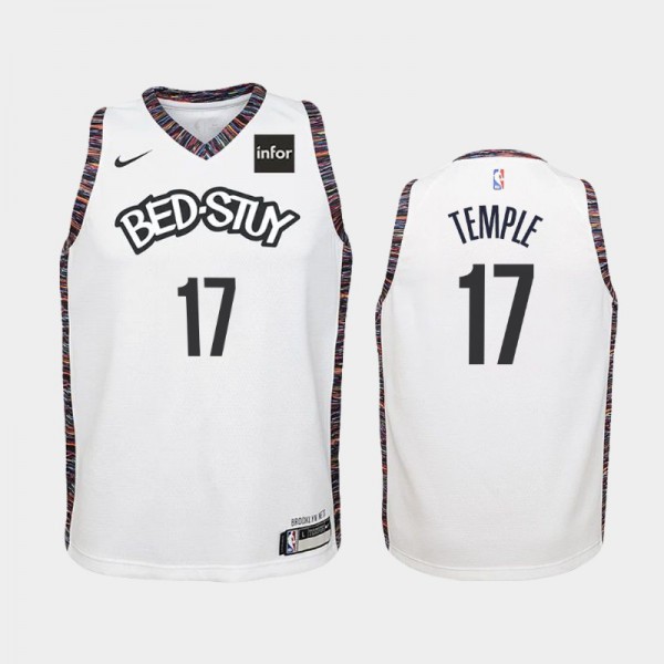 Garrett Temple Brooklyn Nets #17 Youth City 2019-20 Jersey - White