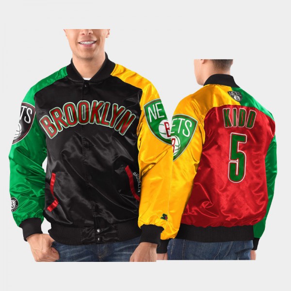 Jason Kidd Brooklyn Nets #5 Men's Starter x Ty Mopkins BHM Jacket - Black