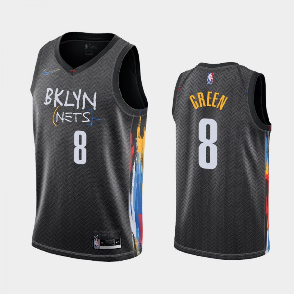 Jeff Green Brooklyn Nets #8 Men's City 2020-21 Jersey - Black
