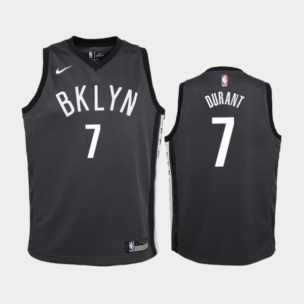 Kevin Durant Brooklyn Nets #7 Youth Statement Jersey - Black