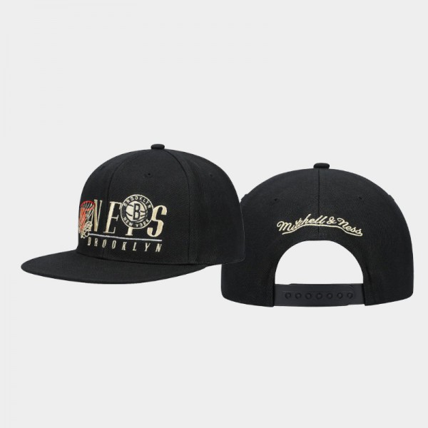 Brooklyn Nets Men's Hardwood Classics Vintage 2 Adjustable Snapback Hat - Black